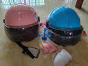 车赞（Chezan）儿童头盔电动车头盔四季通用电瓶车小孩头盔男女孩夏天可爱安全帽 3C儿童头盔（蓝色2-10岁防晒） 实拍图