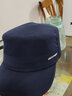 歌希尼尔帽子男春秋鸭舌帽军帽韩版平顶帽男士秋冬百搭休闲夏季女中老年帽 藏青色 M 58cm中码适合56-59头围 实拍图