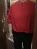 百泓大码女装200斤胖mm加肥加大 韩版宽松加肥加大码蝙蝠袖衬衫女胖妹 红色 XXXXL(建议175-200斤左右) 晒单实拍图