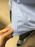 恒源祥轻奢含桑蚕丝长袖衬衫男秋冬季男士商务休闲正装衬衣中青年外套男 兰灰 38 （胸围98cm） 实拍图