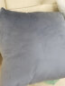 皮尔卡丹（pierre cardin）抱枕靠垫 简约纯色可拆洗抱枕趴睡枕沙发靠垫办公靠枕 灰 45*45cm 实拍图