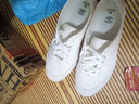 ShanBu帆布鞋男系带春秋低帮透气百搭韩版板鞋平跟开车休闲简约小白鞋男 白色 40 码 实拍图