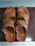 轩途诗凉鞋男真皮夏季休闲男士沙滩鞋潮外穿软底拖鞋男耐磨防滑青年两用 2510卡其色 43 实拍图