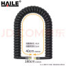 HAILE海乐 HT-101H-1.8M电话线卷线 座机听筒线 弹簧/曲线 4P4C插头 拉直长1.8米 黑色 10条装 实拍图