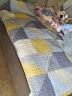菲·诗·卡（FISKAS） 四季通用沙发垫北欧简约天然全棉套罩巾布艺套装通用组合坐垫子 染卡 90*160cm 实拍图