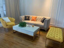 伊琦美（YIQIMEI）沙发 布艺沙发 美式轻奢沙发 实木沙发美式沙发客厅 三人位 耐磨棉麻布+高密度海绵+乳胶 实拍图