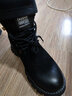 高哥增高马丁靴男春季加绒保暖头层牛皮工装靴高帮厚底增高靴子 黑色【增高8cm】 0835708DAT 39 实拍图
