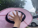 傲璐（AOLU）帽子女夏天冰丝遮阳帽中年妈妈防晒太阳帽中老年夏凉草帽母亲礼物 粉色 +防风绳 M(56-58cm) 实拍图