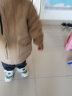 暇步士童装儿童男童女童冬季新款男女大童纯色加绒厚风衣外套 暖卡其 120cm 实拍图