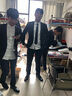 花花公子商务西服套装男西装男式西服正装工作职业装男装结婚新郎伴郎礼服 黑色一扣西服+西裤+衬衫+大礼包 2XL 实拍图
