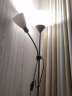 奥莱（AUROLITE） 北欧双头落地灯客厅沙发灯阅读子母灯落地灯卧室床头灯现代简约立式灯书房工作 亮光银，配4.5W和10W灯泡 暖黄光 实拍图