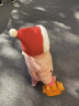 幼歌（YOUGE） 儿童撞色加绒圣诞帽冬季新款百搭毛线帽宝宝加厚系绳帽 大红色 S 0-3岁 晒单实拍图