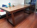 恬梦实木电脑桌台式家用双人书桌卧室办公学习写字桌长条桌子工作台 E 款（单脚+右1抽屉主机架） 120*60*75桌面厚5cm 实拍图