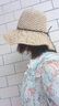 斯普琳遮阳帽子女夏天韩版潮海边防晒帽可折叠太阳帽渔夫帽大沿草帽编织 文艺系卡其 实拍图