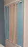 家菲窗帘遮光防晒隔热卧室罗马杆整套免打孔安装书房2024年新款遮光帘 湖蓝色+米色（现货速发） 墙宽1.6-2.1米(高2.5米2片含杆) 实拍图