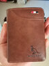 袋鼠（KANGAROO）轻奢品牌斌利防盗刷男士钱包皮质感卡包消磁二合一防驾驶证短款 2003棕色单包无 实拍图