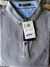 七匹狼长袖t恤男固色简约秋季翻领纯棉polo保罗衫男装商务纯色打底衫 花灰-3.0升级纯棉固色 3XL 185/100A(XXXL) 实拍图