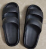华美健步 ins风凉拖鞋时尚韩版厚底沙滩软底一字拖户外凉拖男款HM2271黑色42-43码 实拍图