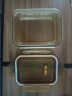 创得 耐热玻璃保鲜盒 微波炉专用加热饭盒 冰箱收纳带盖密封储物便当碗餐盒 琥珀色长1000ml 实拍图