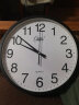 康巴丝（Compas） 时钟挂表简约挂钟卧室客厅办公简约创意石英钟表壁挂 14英寸黑色  34cm 实拍图
