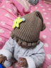 李晨曦（Lichenxi）婴儿帽子秋冬季3-6-12-15个月男女宝宝公主毛线帽婴幼儿纯棉针织帽潮 五角星毛线 浅咖 均码（适合3-15个月松紧帽围适合头围40-48） 实拍图