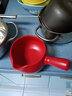 电奶锅加热一体热奶锅插电网红日式奶锅陶瓷家用不粘锅煮粥泡面热牛奶婴儿宝宝辅食迷你 红色700ML(送锅垫) 实拍图