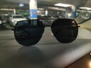 暴龙太阳镜男 高清偏光眼镜 圆脸大框潮流飞行员框墨镜男 开车驾驶镜 BL7021C11-镜框哑黑/镜片蓝灰色 实拍图
