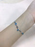 JALLOO一鹿路有你银手链轻奢高级感闺蜜女士饰品18岁生日520礼物送女友 一鹿有你银手链【蓝色】 实拍图