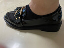 卡津奴（KAJINNU） 单鞋女小皮鞋女2025春秋季新款韩版百搭学生平底黑色英伦风皮鞋 黑色 38 实拍图