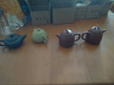 瓷牌茗 迷你紫砂茶壶指尖壶茶宠茶玩可养袖珍小茶壶功夫茶具配件茶盘摆件 紫泥（扁腹）指尖壶 实拍图