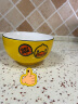 嘉兰 小黄鸭陶瓷卡通碗单个可爱的碗儿童学生吃饭碗时尚少女心餐具 6英寸面碗·冲鸭 实拍图