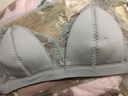 美标性感文胸女夏季无钢圈胸罩法式蕾丝三角杯内衣 灰色 75B 实拍图