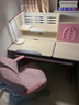 生活诚品 进口实木儿童学习桌椅套装儿童书桌写字桌小学生作业课桌可升降 ME7507N(1.2米)+8609追背椅 粉 实拍图