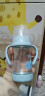 格林博士新生儿玻璃防胀气倒置奶瓶宽口径手柄吸管奶瓶婴幼儿宝宝奶瓶 粉色玻璃180ml（十字奶嘴） 实拍图