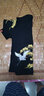 简拓 2022夏季新品薄款中国风刺绣仙鹤纯棉短袖T恤 学生情侣装体恤男大码半袖衫 2011黑色 XL码(140-160斤) 实拍图
