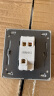 国际电工开关插座面板灰色家用86型墙壁暗装双控五孔带开关USB电源5孔插座 一开双控 实拍图