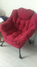 紫叶 懒人沙发椅宿舍椅子家用卧室小沙发椅现代简约单人休闲阳台 B款酒红色（棉麻布） 实拍图