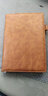三木a4笔记本子超大加厚高档商务黑皮大号皮面记事本软硬超厚工作会议记录皮质本子大学生简约日记本 A5-400页/本-棕色 实拍图