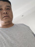 雾卡 【三件装】短袖t恤男纯色棉宽松夏季士半袖潮流衣服情侣装 浅灰+雾蓝+卡其 6XL 建议210-230斤 实拍图