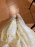 茵曼法式温柔设计感艺术花纹薄荷曼波连衣裙2024夏女新款泡泡袖长裙子 黄色 L 晒单实拍图