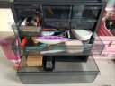 爱丽思（IRIS） 桌面收纳盒抽屉式办公室透明整理盒文具品塑料储物箱化妆收纳盒 两层 粉色KC280R（28.5*18*15cm) 实拍图