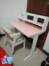 麒年轩 北欧实木书桌家用小户型办公桌学习桌简约书柜组合课桌小学生实木作业桌椅套装写字桌笔记本电脑桌子 粉色 1米书桌+书架+椅子 实拍图