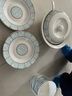 传世瓷 碗碟套装家用景德镇欧式骨瓷碗筷陶瓷器吃饭套碗盘子中式组合餐具 疏影28件实用装 实拍图