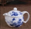 杰艺陶瓷茶壶大号单壶功夫茶具青花瓷品茗杯山水青花泡茶壶大容量茶壶 双层茶壶-(青花牡丹) 实拍图