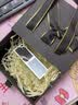 欧斯若 创意蝴蝶结礼品盒  情人节韩版手提抽屉盒 香水口红礼盒 包装盒 1个黑色抽屉礼盒（含拉菲草） 内盒约11*9*4cm 实拍图