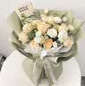 馨仪鲜花速递33朵香槟玫瑰花束送女友生日礼物全国同城配送 19朵红玫瑰+9朵粉百合混搭花束 实拍图
