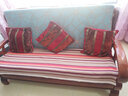 添富贵实木沙发垫带靠背新中式红木沙发坐垫老式联邦春秋椅海绵垫子 时尚线条咖 50cm长单人座 实拍图