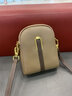 西柏莱夏季新款真牛皮手机包包女士迷你斜挎小包包时尚洋气mini贝壳包女 卡其色(亚光) 实拍图