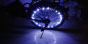 自行车灯风火轮五彩七彩LED辐条钢丝灯山地车警示灯尾灯夜骑行装备 USB充电款-白色1个 实拍图
