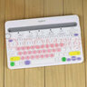 升派 适用于 罗技 K480 台式机键盘保护膜无线键盘膜台式电脑笔记本贴膜套罩 五彩粉底 实拍图